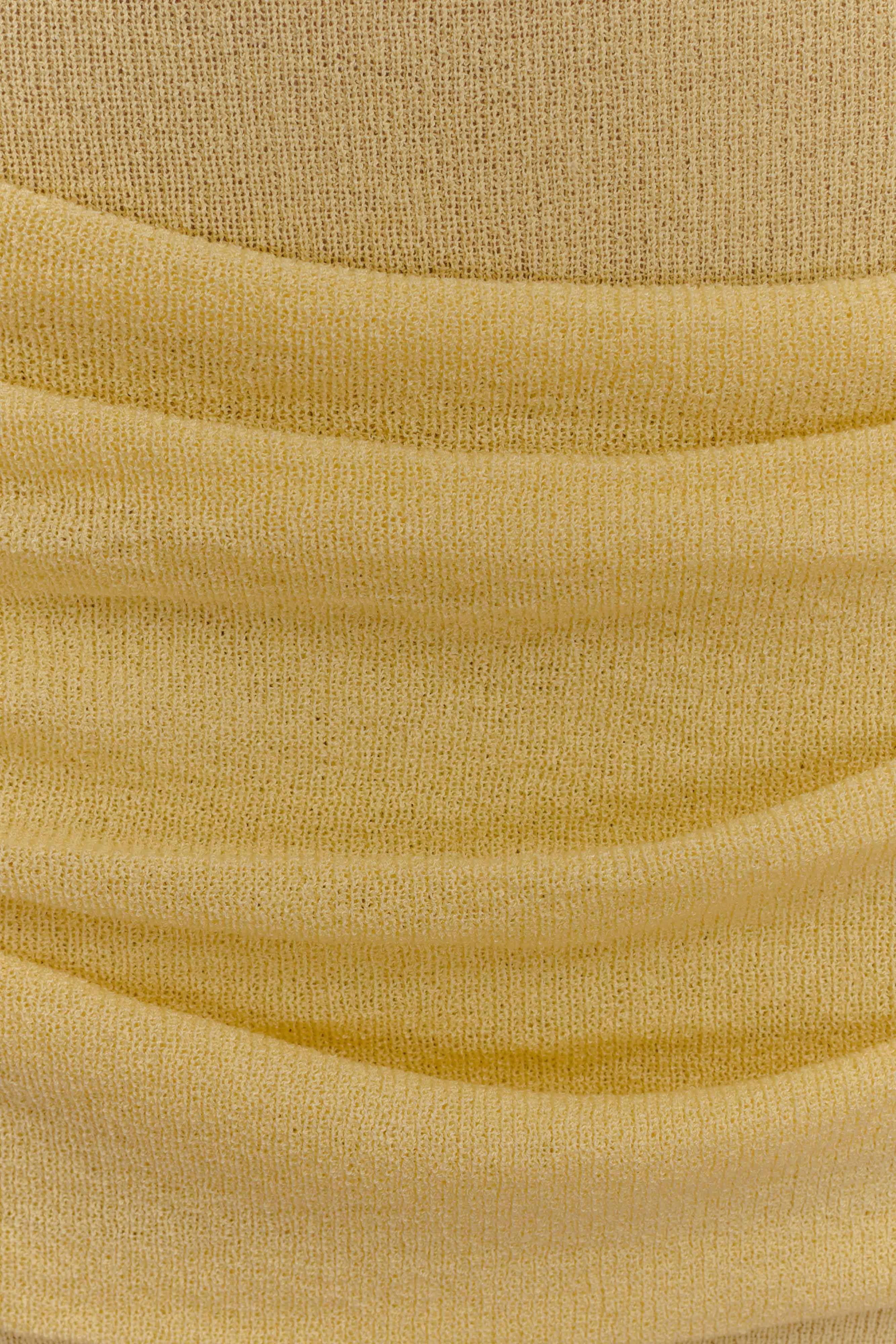 Elora Strapless Knit Maxi Dress in Lemon – Chic&Drifts