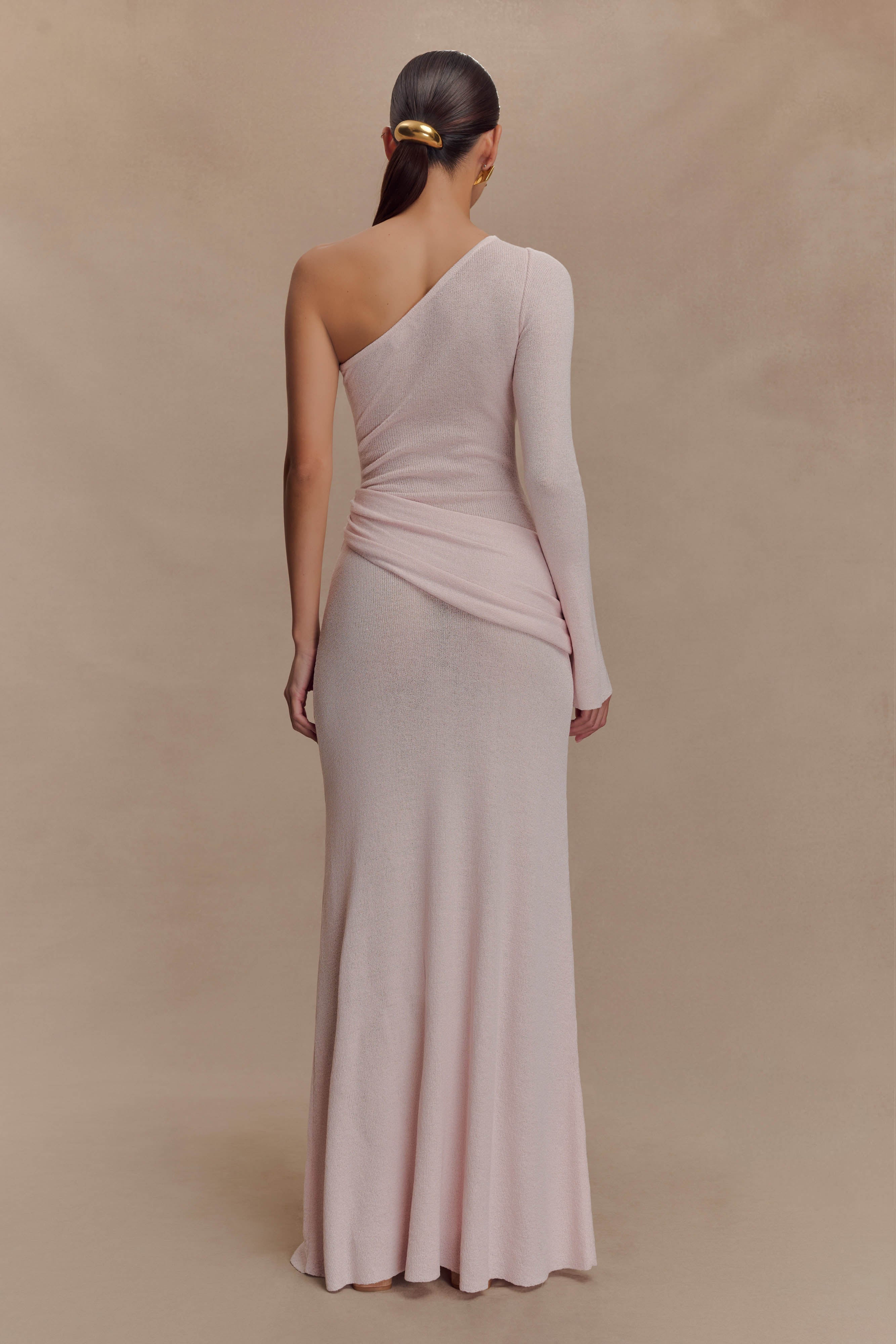 Alexius One Shoulder Knit Maxi Dress