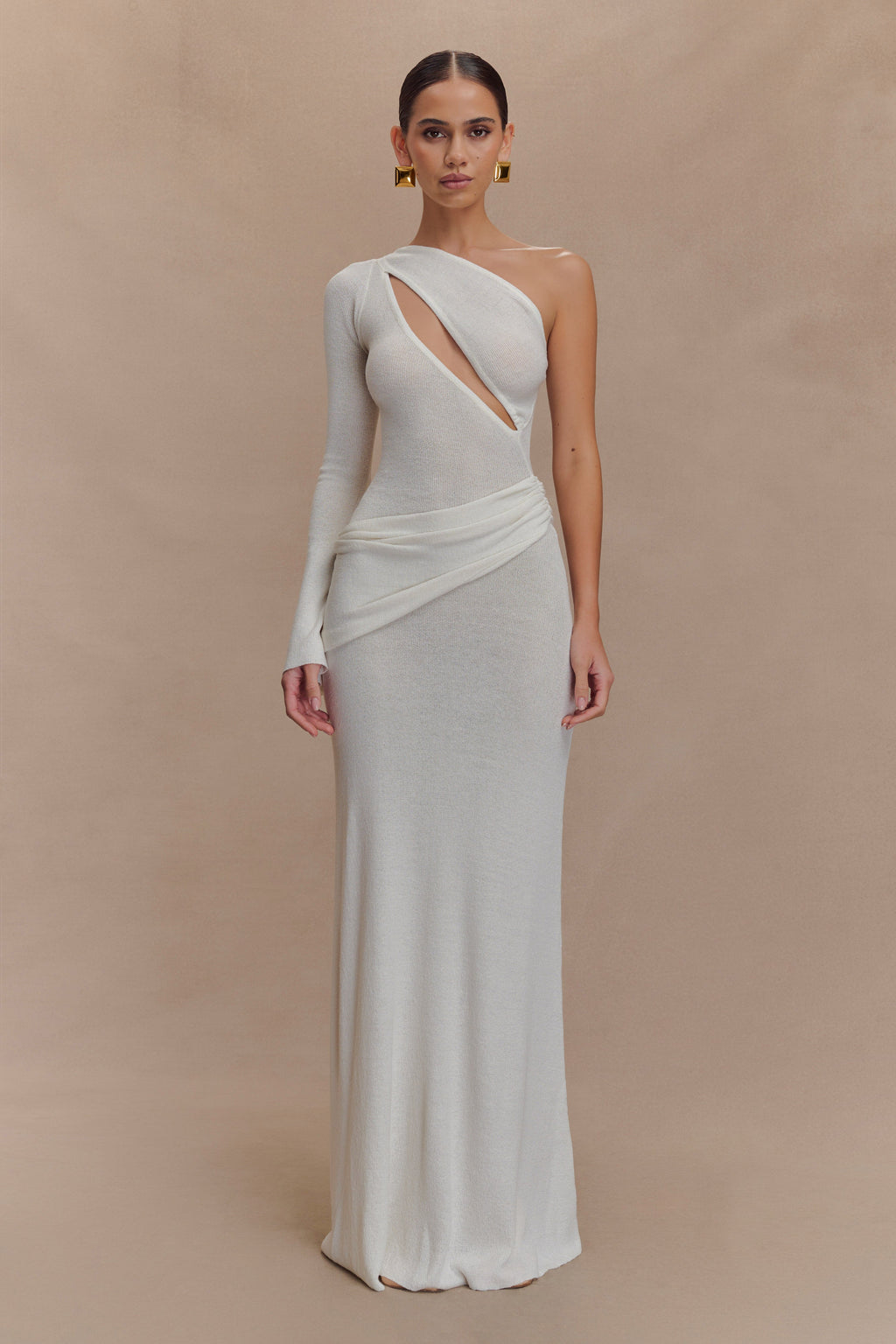 Alexius One Shoulder Knit Maxi Dress