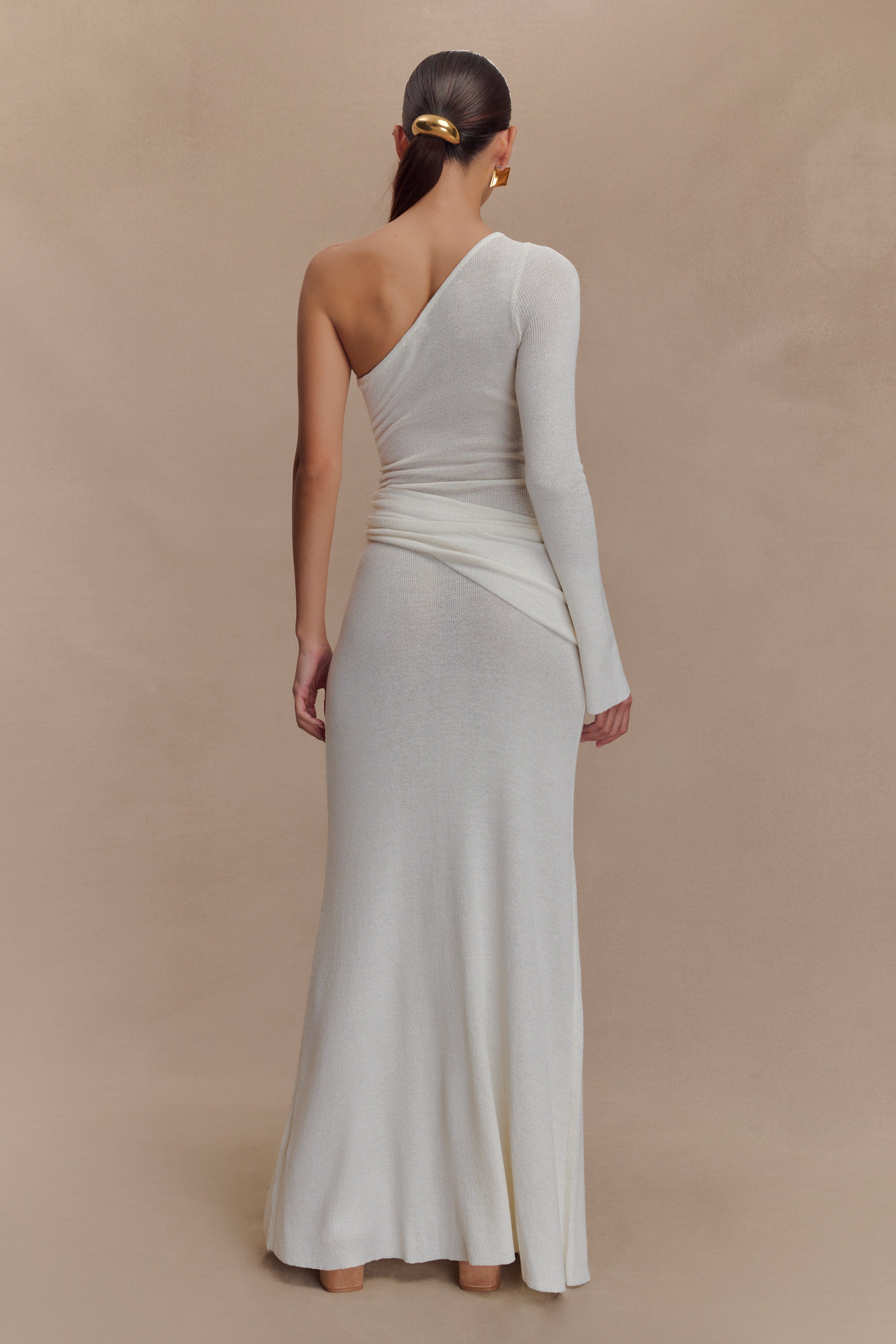 Alexius One Shoulder Knit Maxi Dress