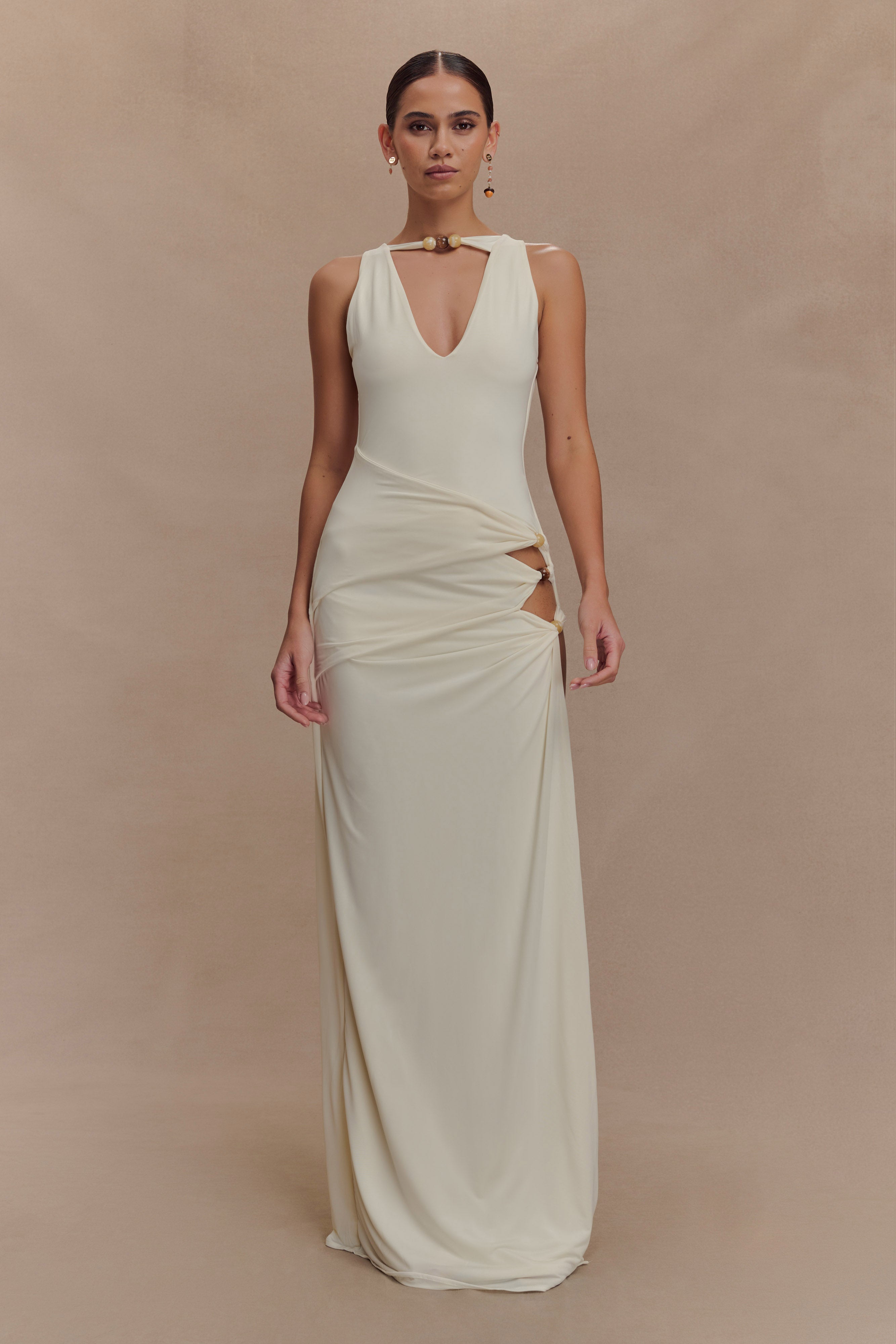 Kaiden Slinky Beaded Maxi Dress