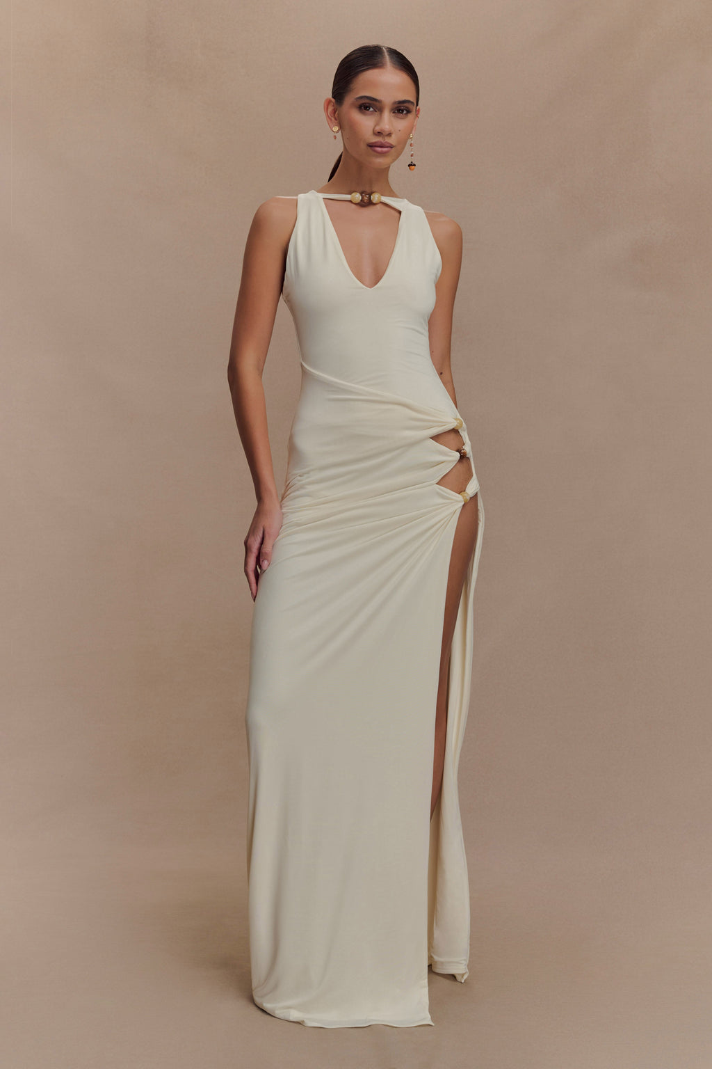 Kaiden Slinky Beaded Maxi Dress