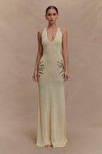 Ellington Knit Maxi Dress With Sequin in Ivory – Chic&Drifts