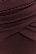 Reama Wrap Over Knit Maxi Dress in Chocolate – Chic&Drifts