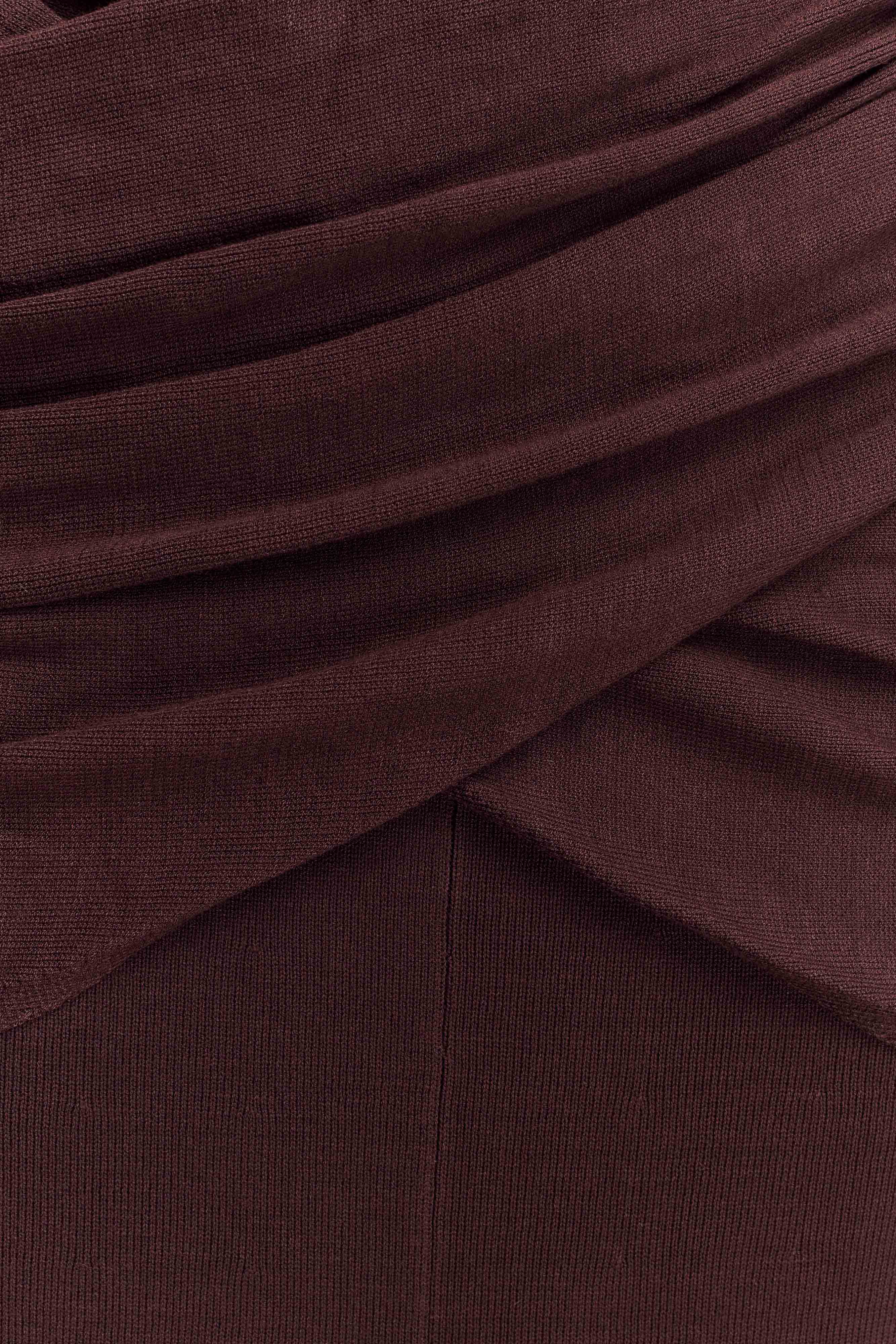 Reama Wrap Over Knit Maxi Dress in Chocolate – Chic&Drifts