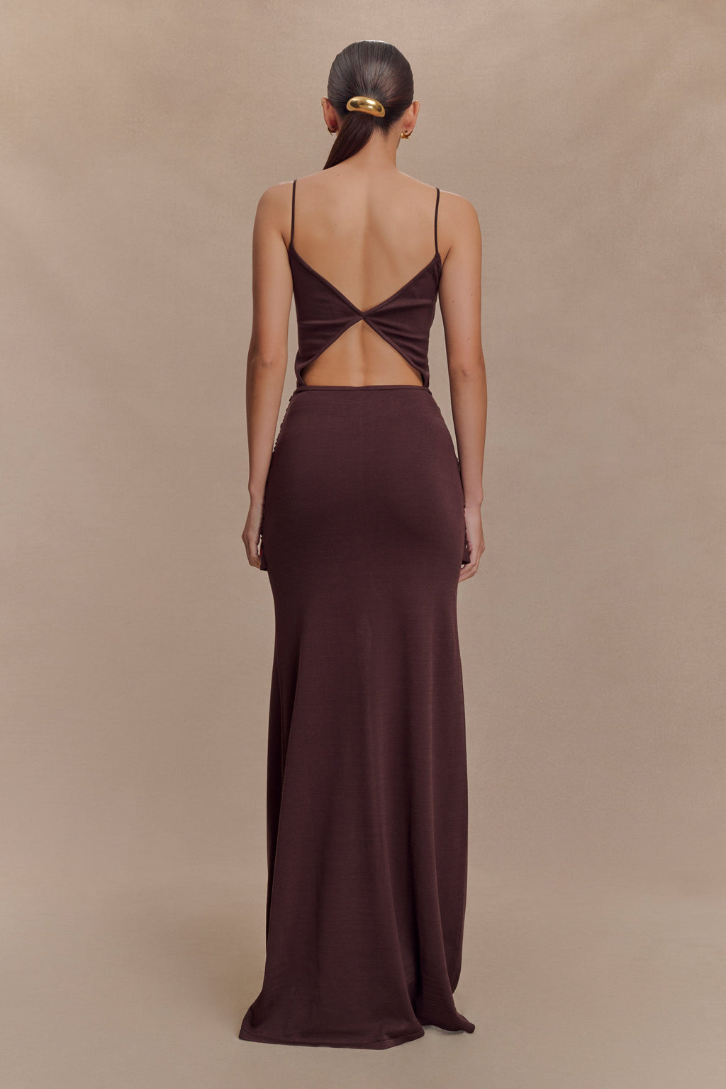 Reama Wrap Over Knit Maxi Dress in Chocolate – Chic&Drifts