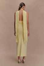 Wynn Floral Knit Midi Dress in Lemon – Chic&Drifts