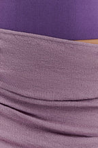 Cali Drape Skirt Knit Mini Dress in Purple – Chic&Drifts