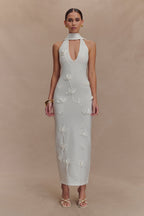 Wynn Floral Knit Midi Dress in White – Chic&Drifts