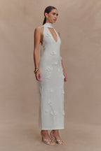 Wynn Floral Knit Midi Dress in White – Chic&Drifts
