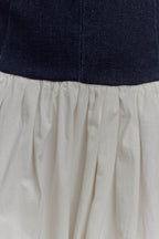 Ashwin Denim Cotton Midi Dress in Indigo Blue – Chic&Drifts