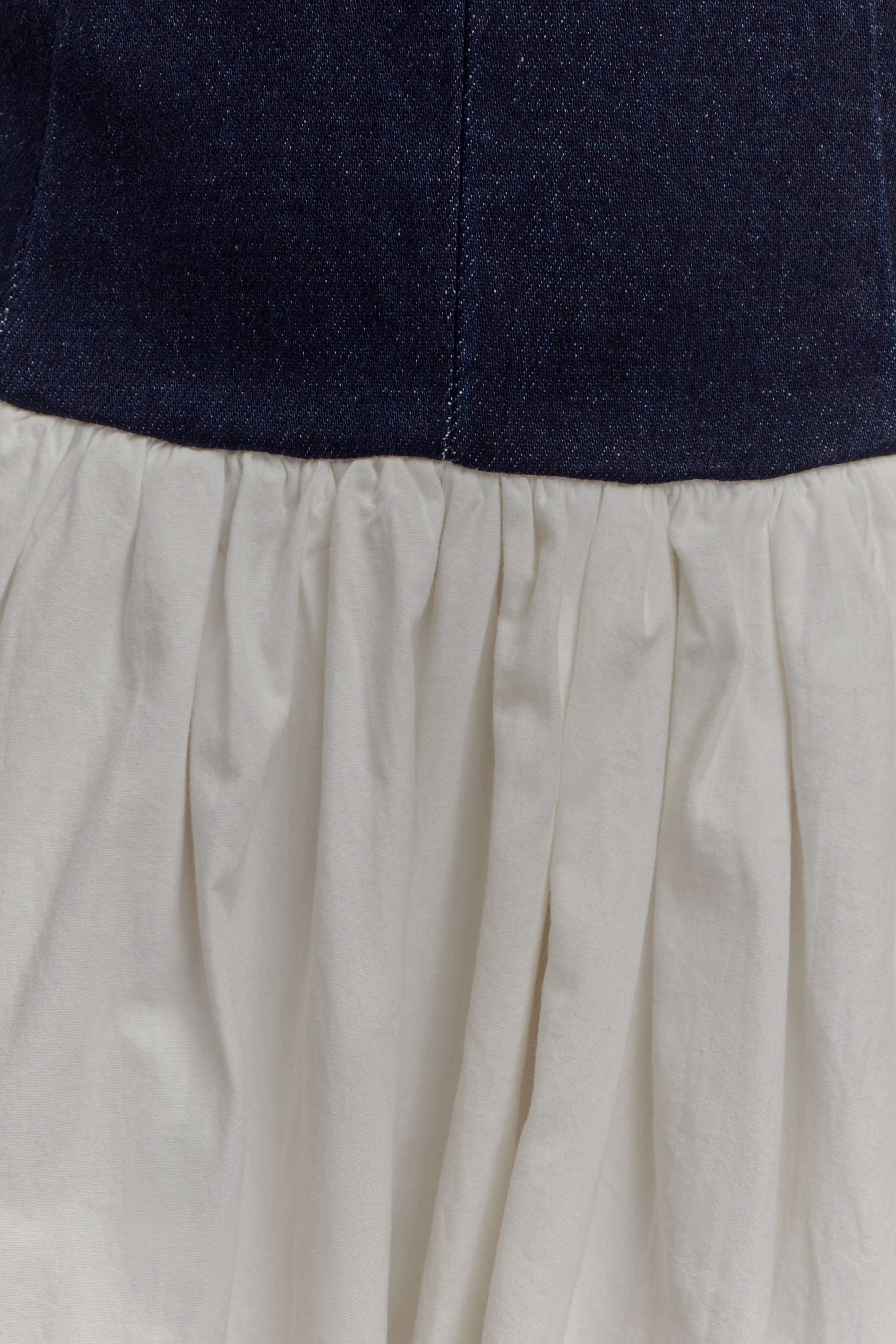 Ashwin Denim Cotton Midi Dress in Indigo Blue – Chic&Drifts