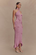 Celestino Floral Metallic Knit Maxi Dress in Pink – Chic&Drifts