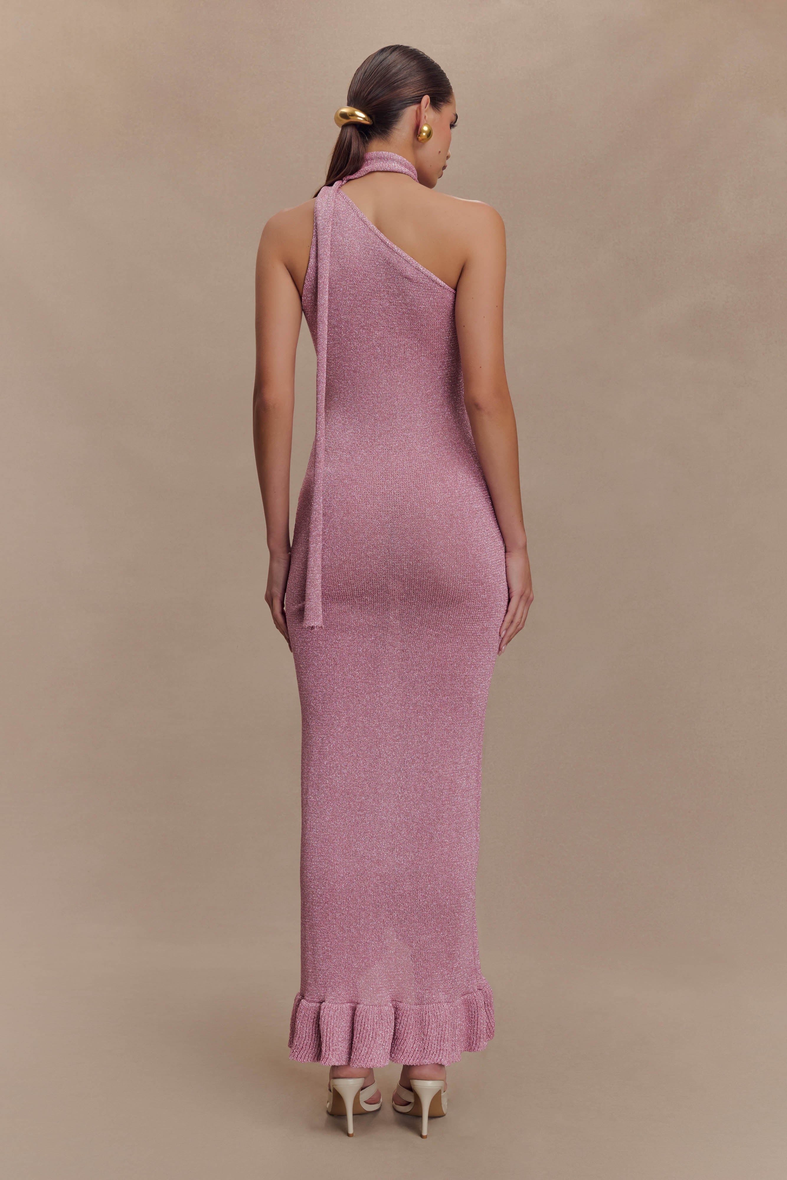 Celestino Floral Metallic Knit Maxi Dress in Pink – Chic&Drifts