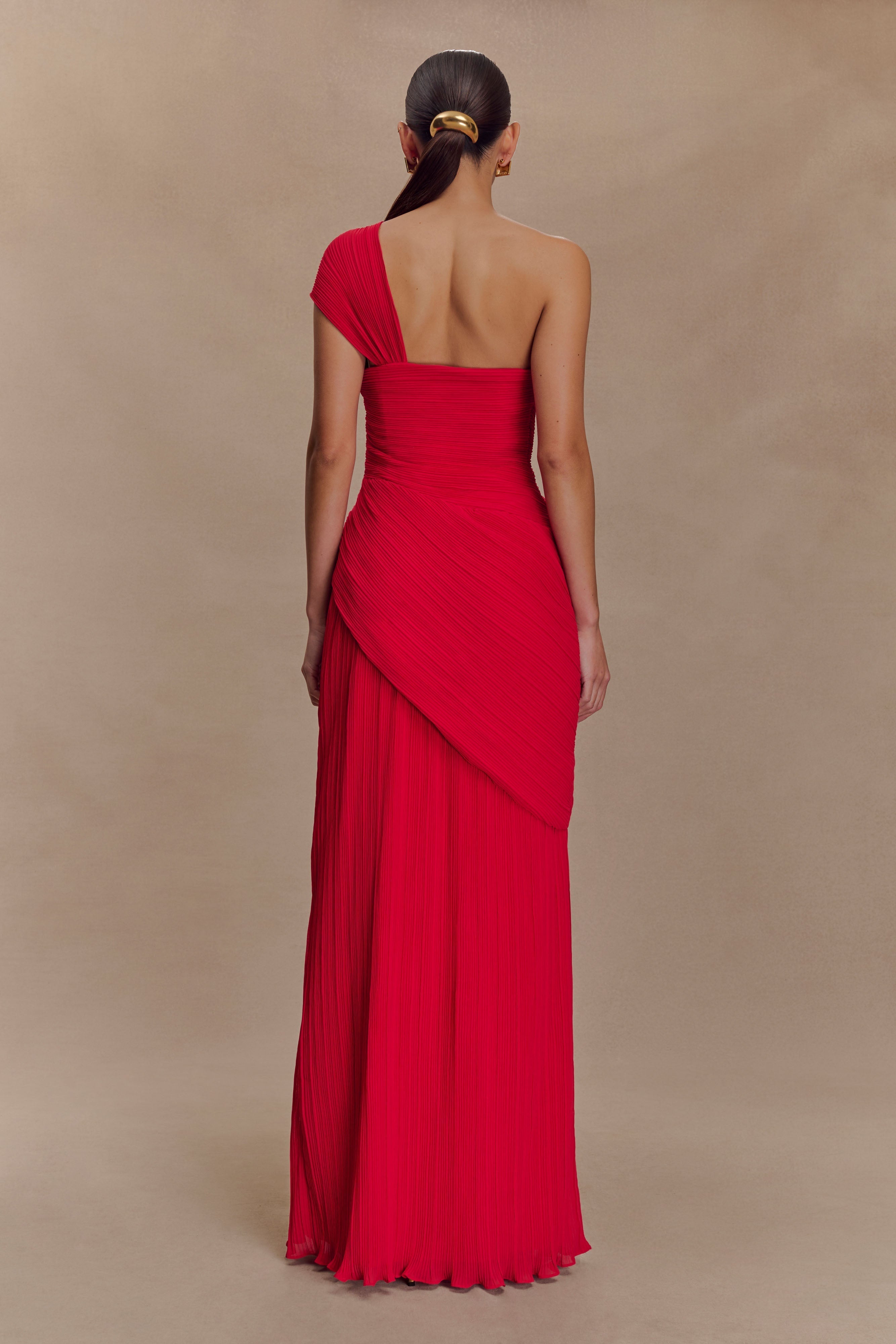Tamara Shirred Chiffon Midi Dress
