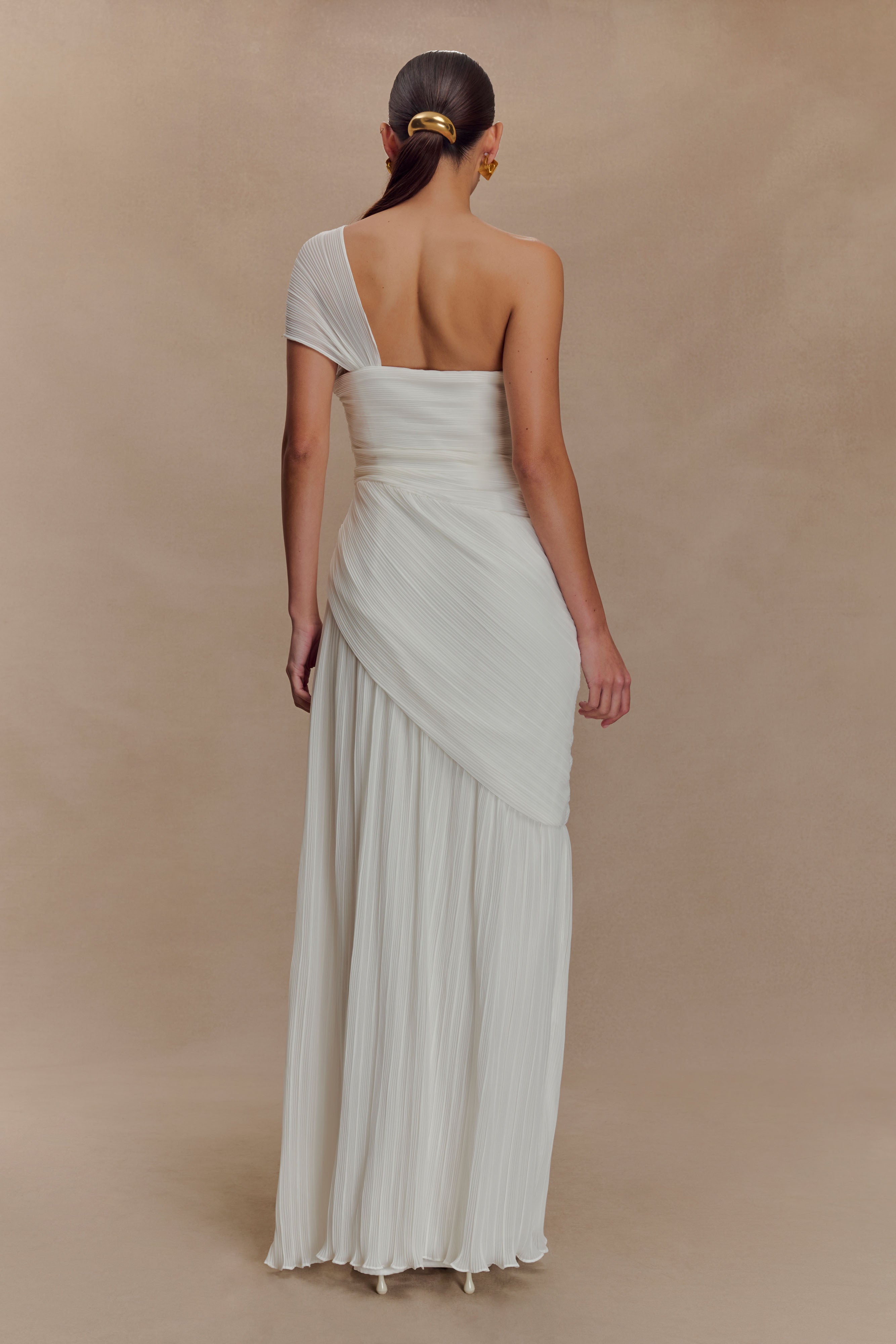 Tamara Shirred Chiffon Midi Dress