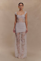 Guinevere Lace And Mesh Top in Lilac – Chic&Drifts