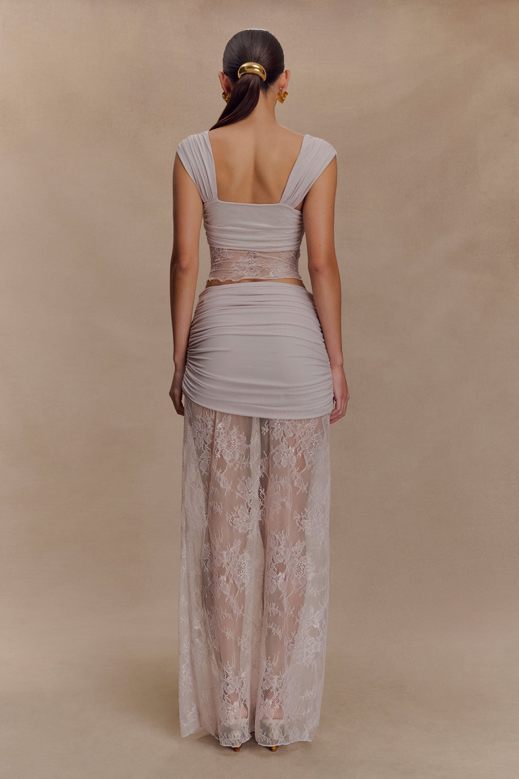 Guinevere Lace And Mesh Top in Lilac – Chic&Drifts