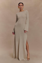 Atticus Knit Maxi Dress With Sequin in Gold – Chic&Drifts