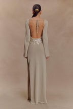 Atticus Knit Maxi Dress With Sequin in Gold – Chic&Drifts