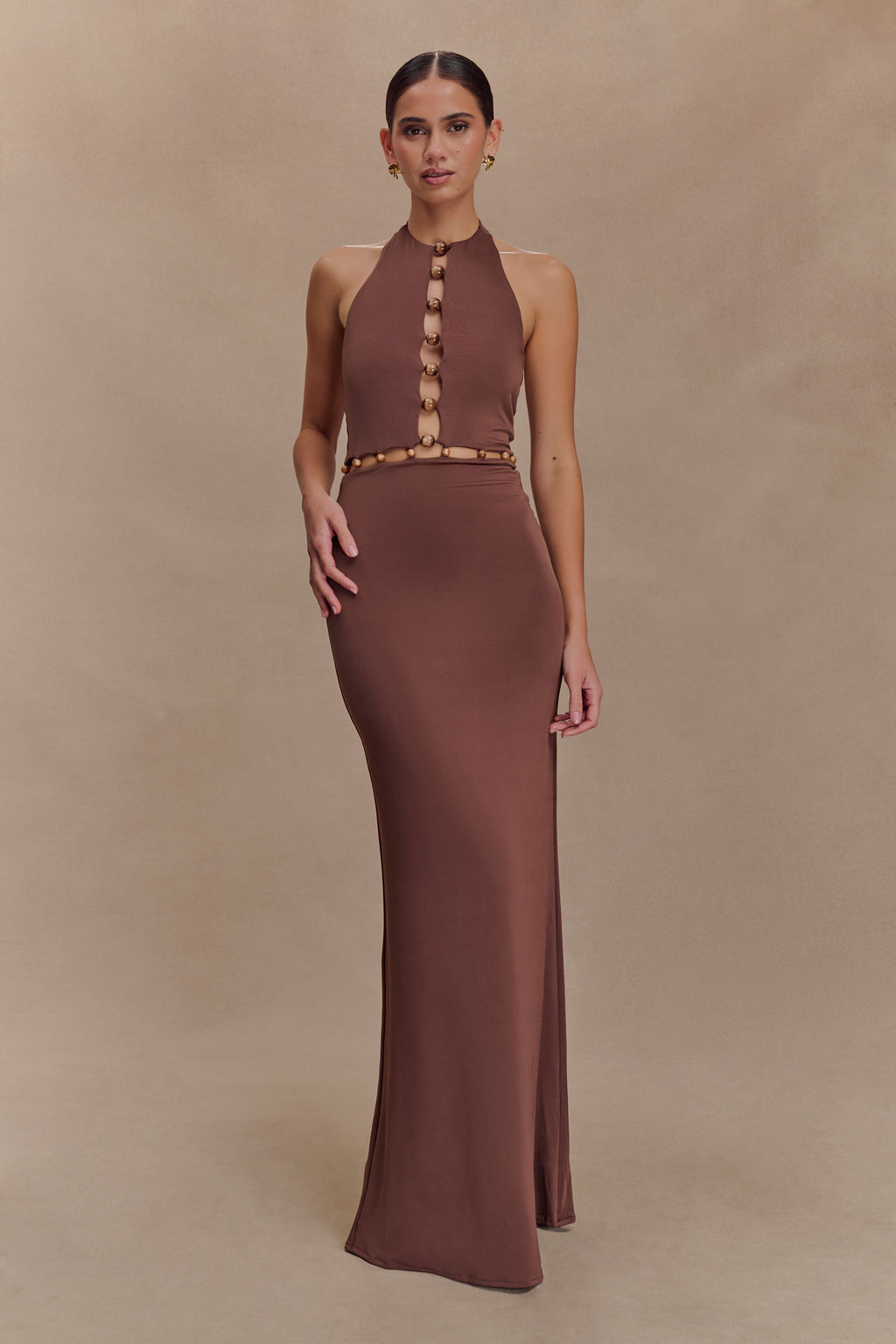 Albion Beaded Slinky Maxi Dress