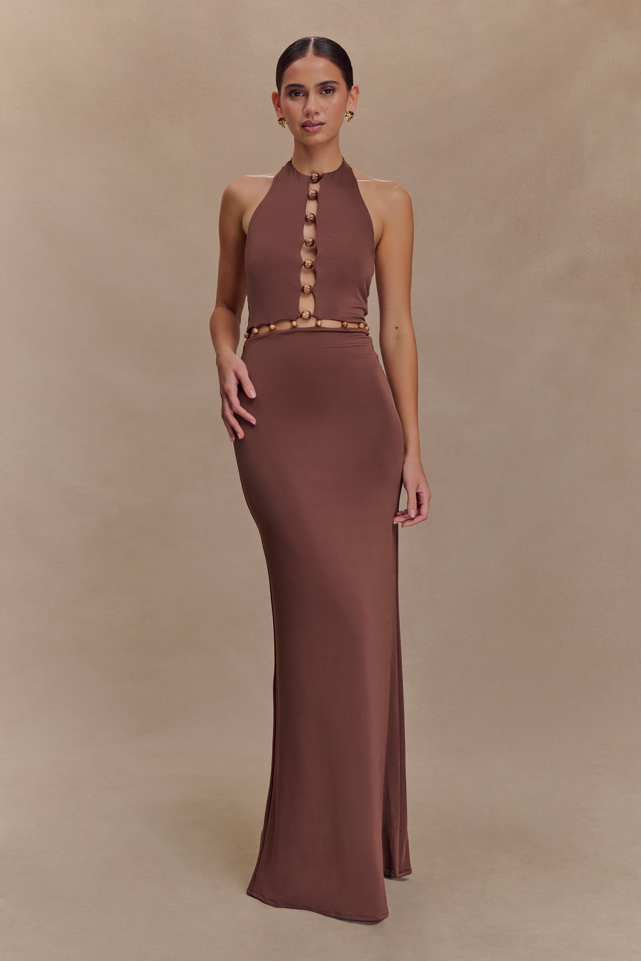 Albion Beaded Slinky Maxi Dress