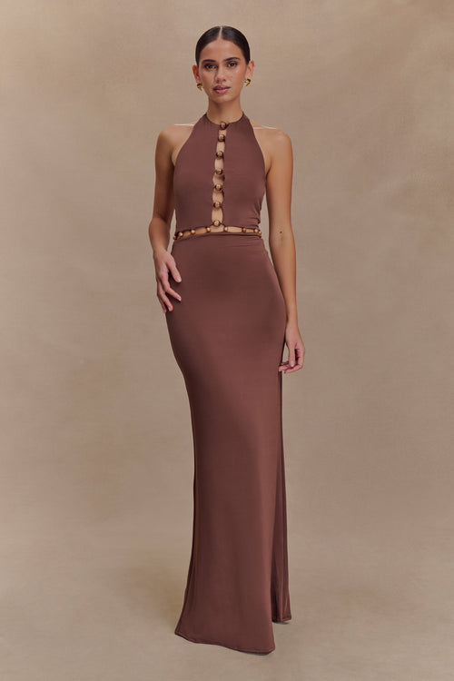 Albion Beaded Slinky Maxi Dress