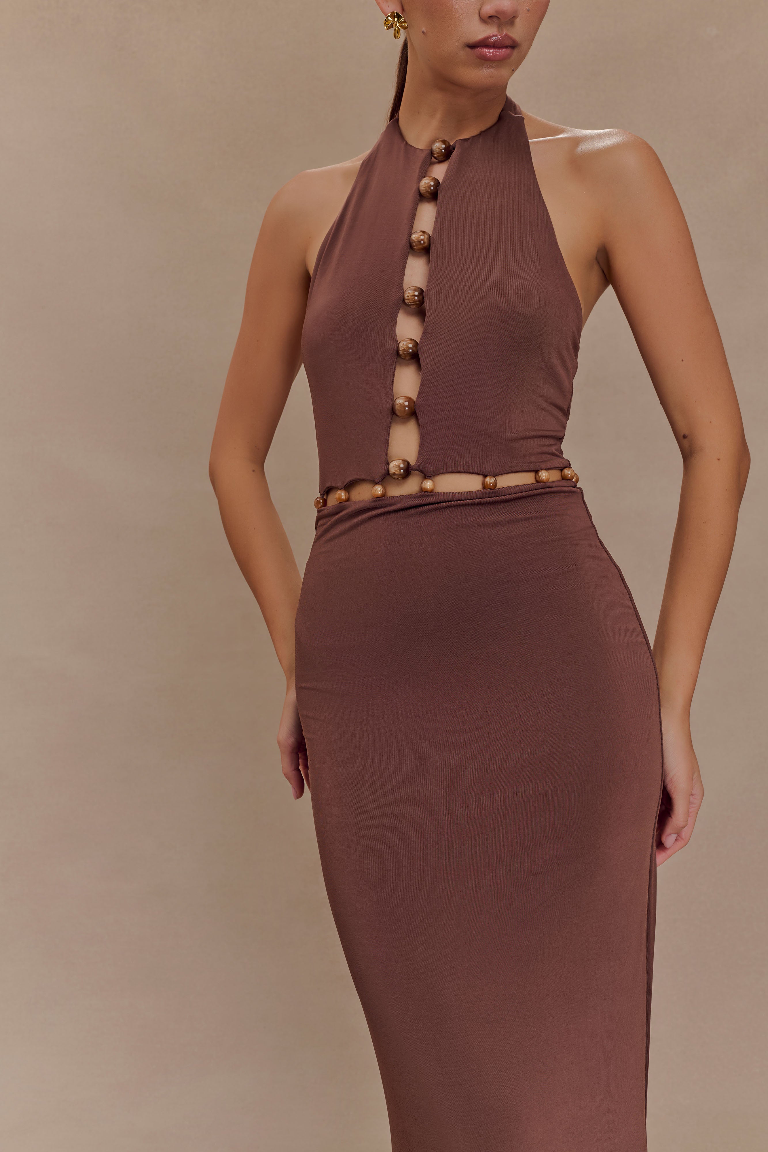 Albion Beaded Slinky Maxi Dress