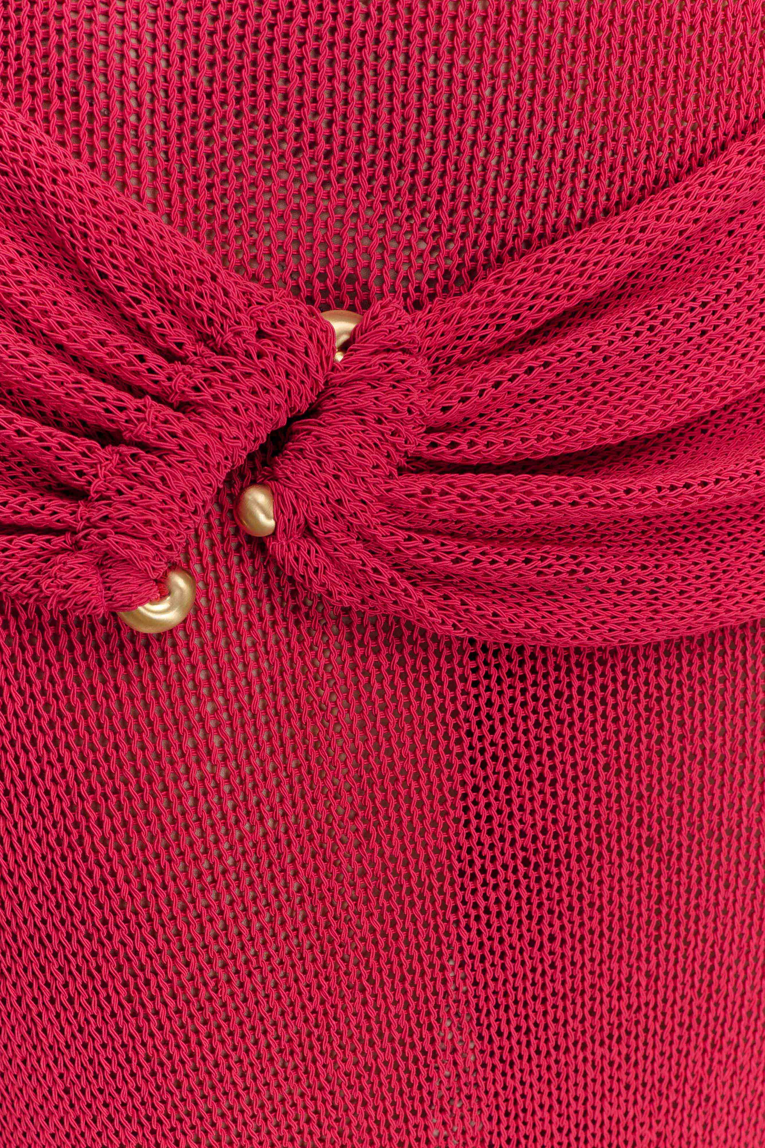Reece Halter Knit Maxi Dress in Dragonfruit – Chic&Drifts