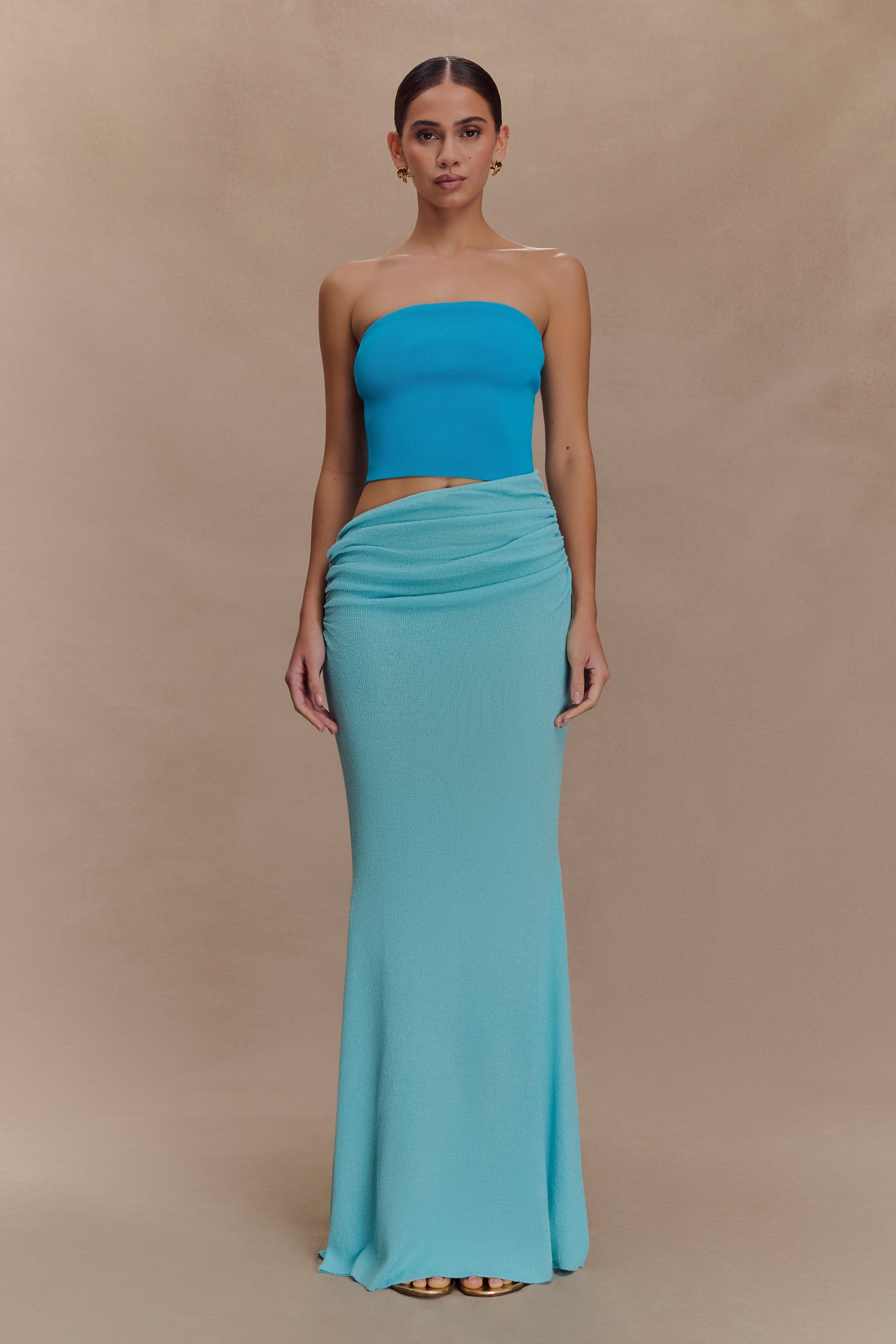 Jasiel Strapless Knit Maxi Dress