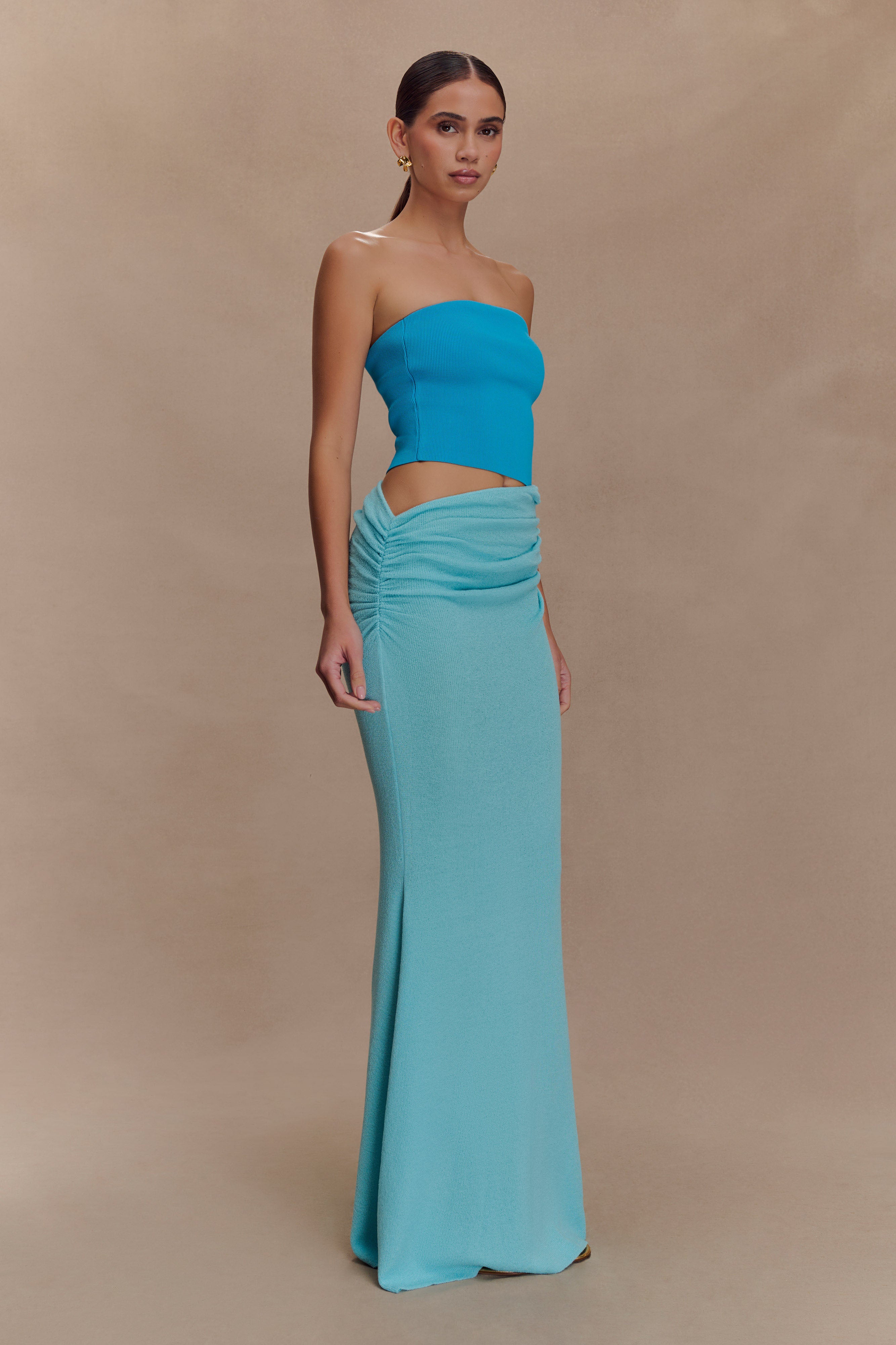Jasiel Strapless Knit Maxi Dress