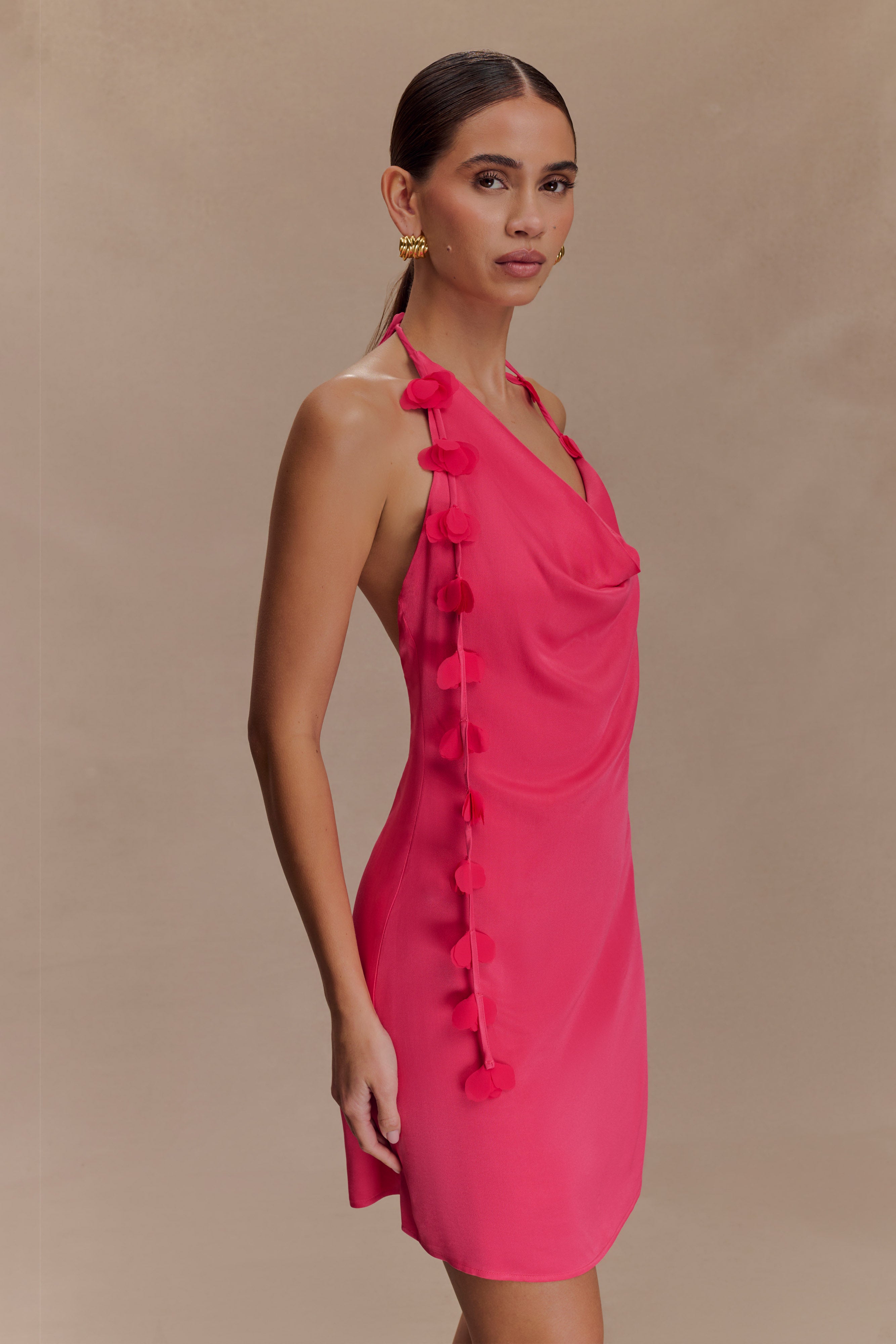 Gwenda Satin Floral Mini Dress