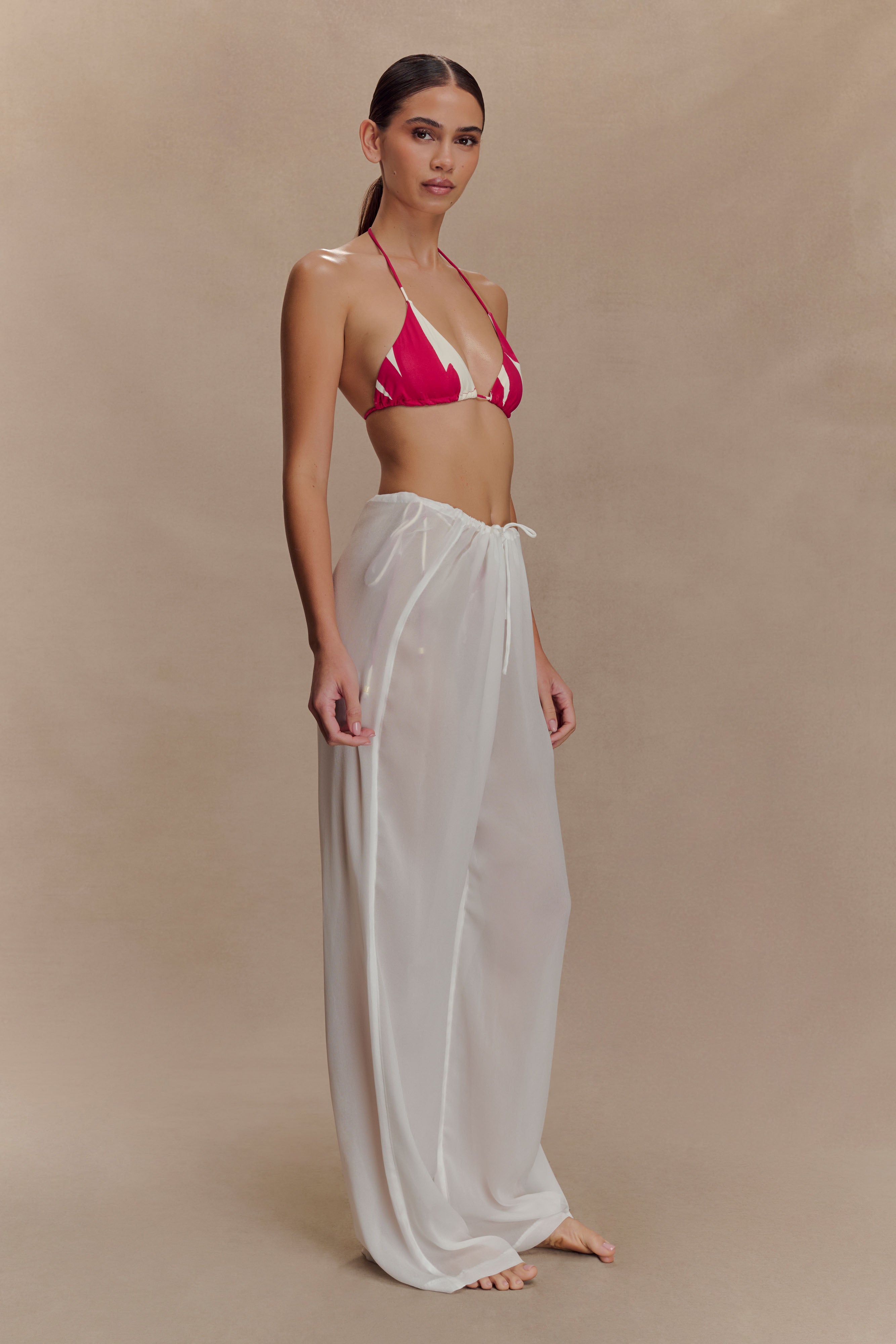 Tonya Sheer Straight Leg Pant in Ivory – Chic&Drifts