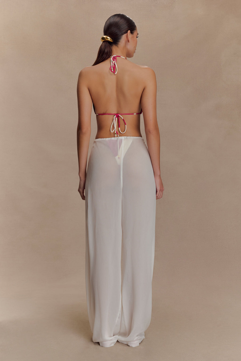 Tonya Sheer Straight Leg Pant in Ivory – Chic&Drifts