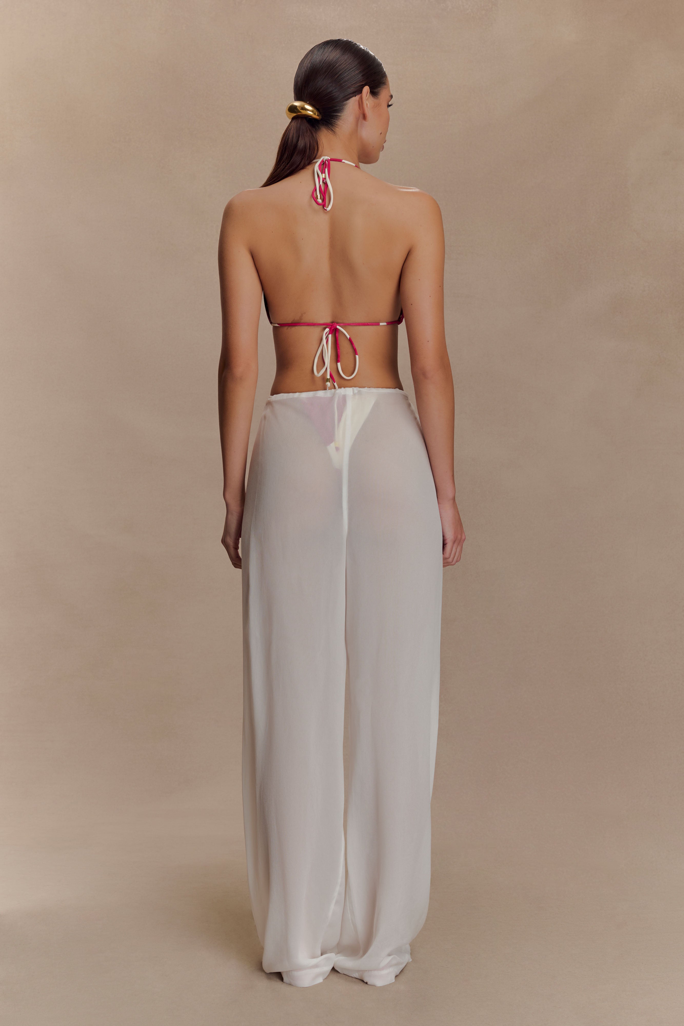 Tonya Sheer Straight Leg Pant in Ivory – Chic&Drifts