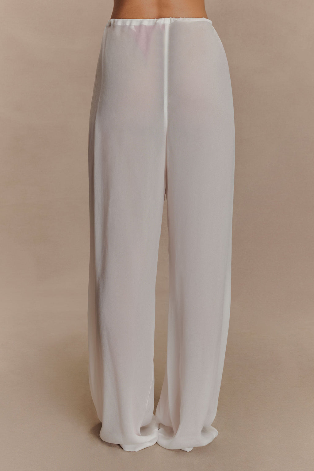 Tonya Sheer Straight Leg Pant in Ivory – Chic&Drifts