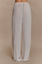 Tonya Sheer Straight Leg Pant in Ivory – Chic&Drifts