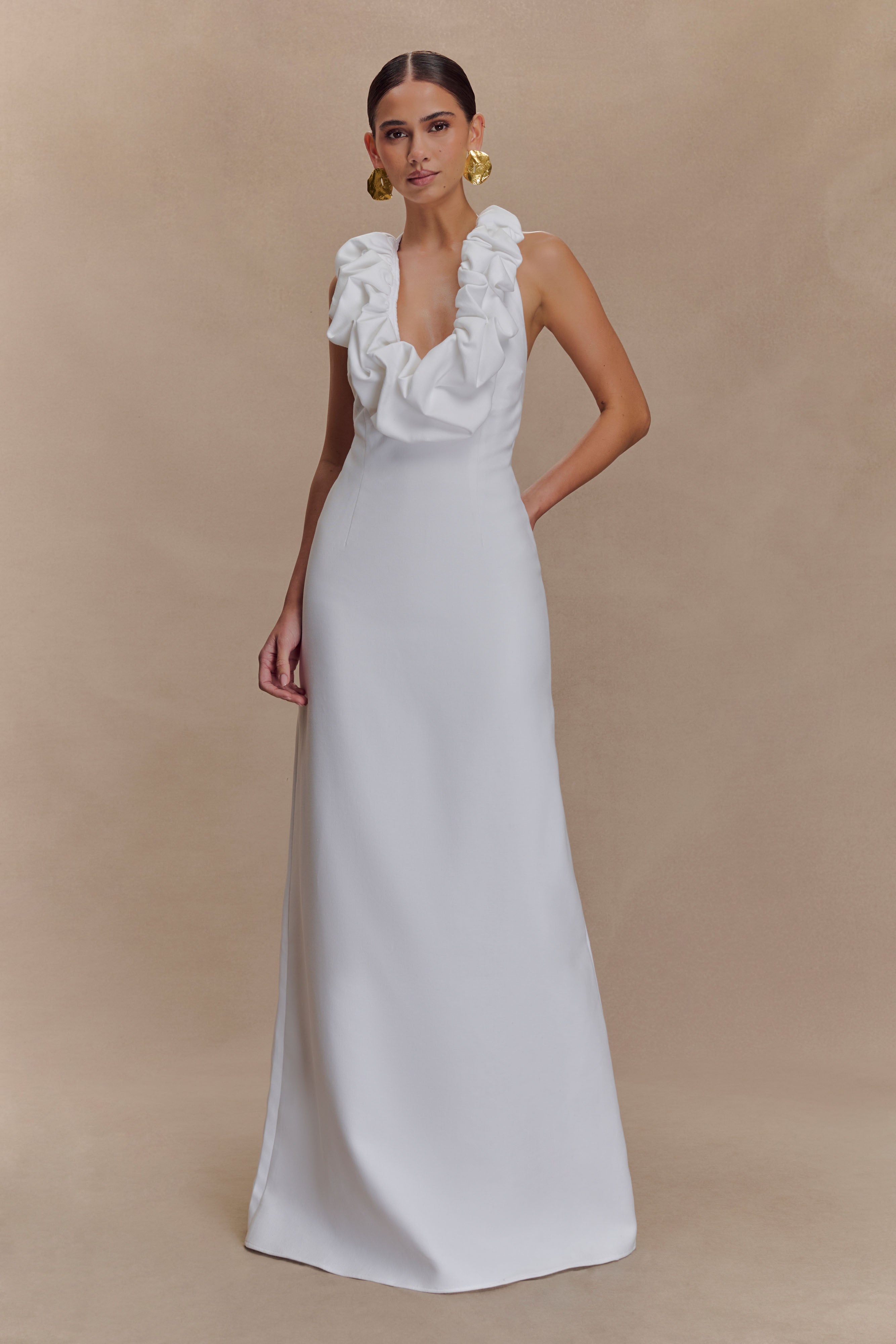 Carolyn Linen Bubble Maxi Dress