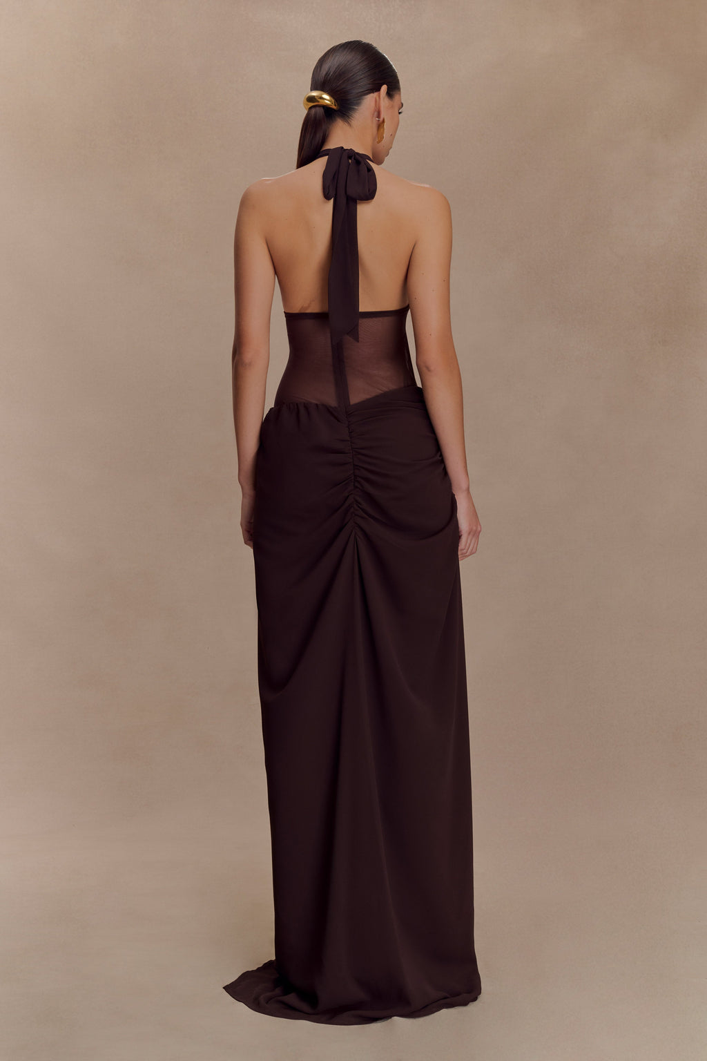 Jonna Chiffon And Mesh Maxi Dress