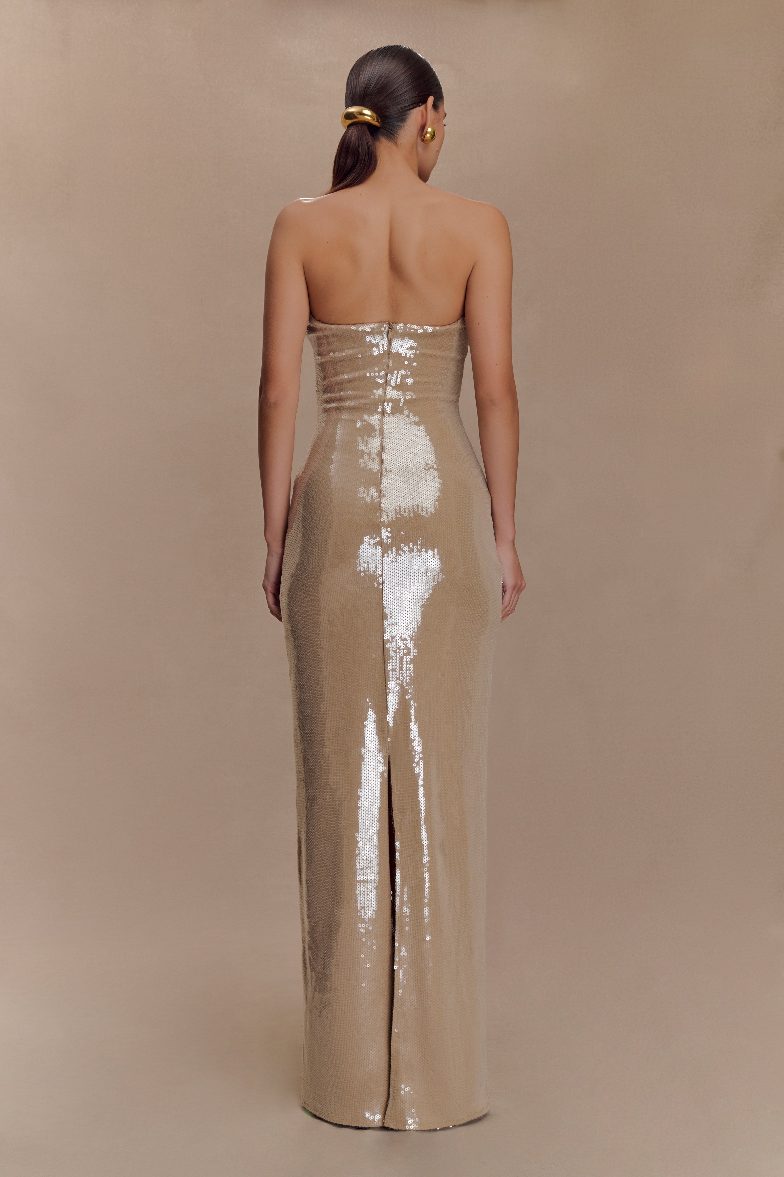Winston Strapless Sequin Maxi Dress