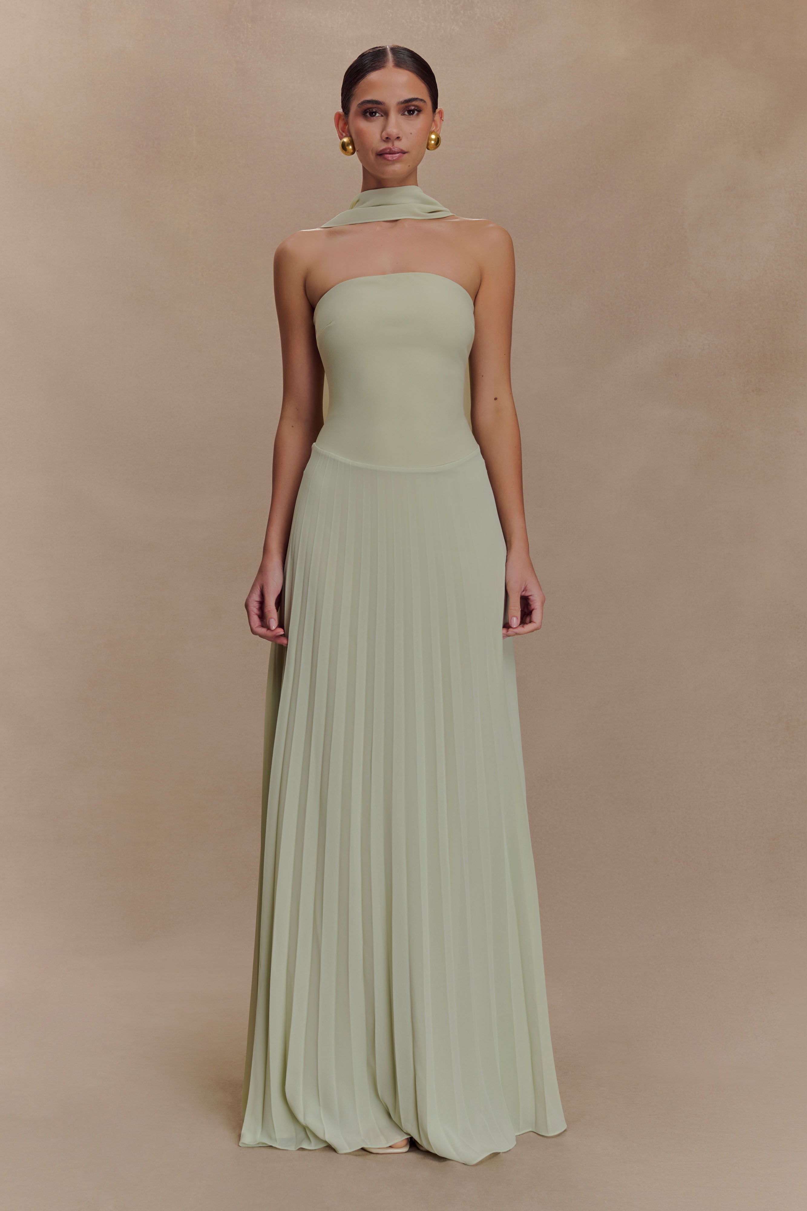 Caira Chiffon Scarf Maxi Dress