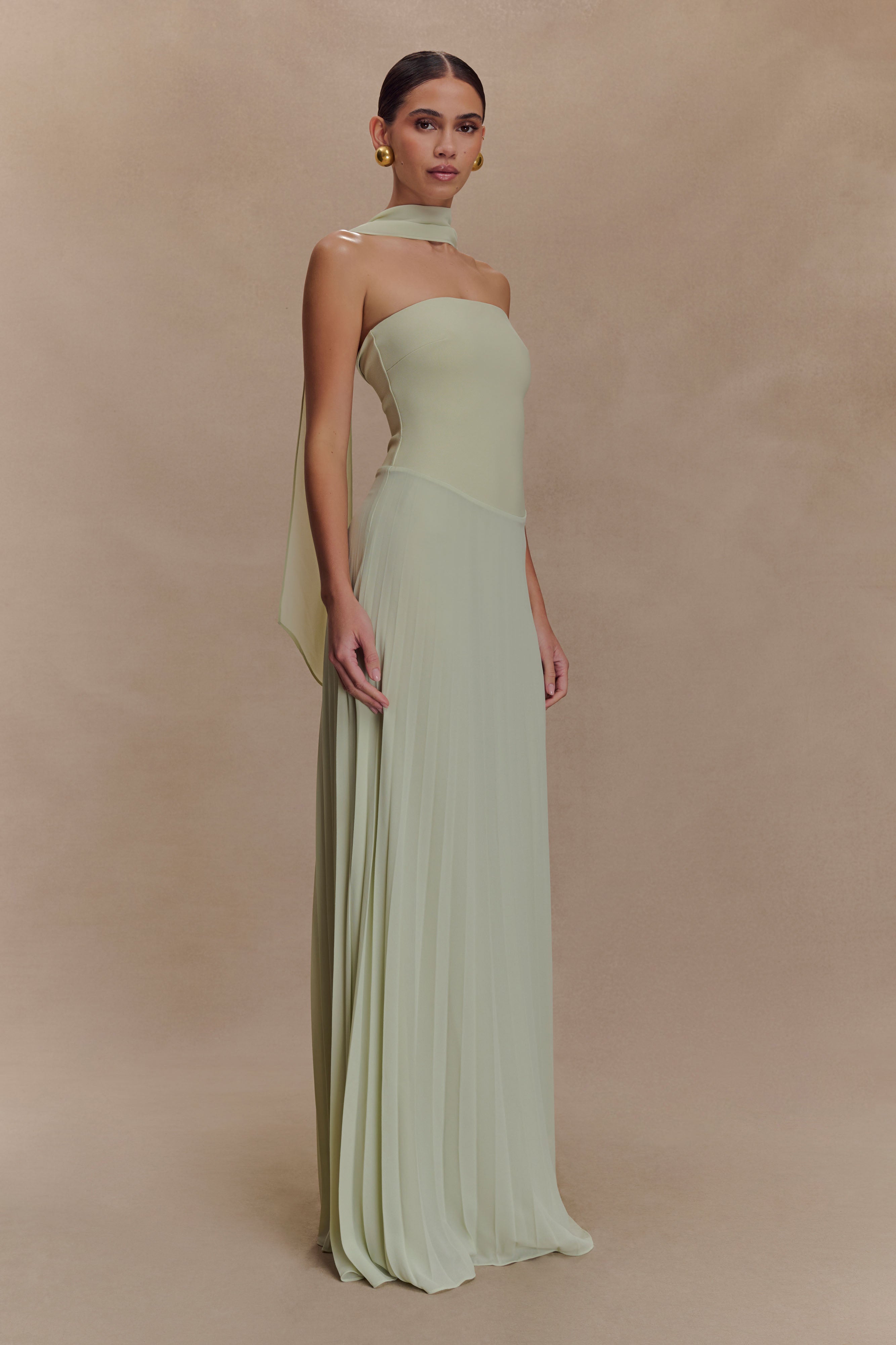 Caira Chiffon Scarf Maxi Dress
