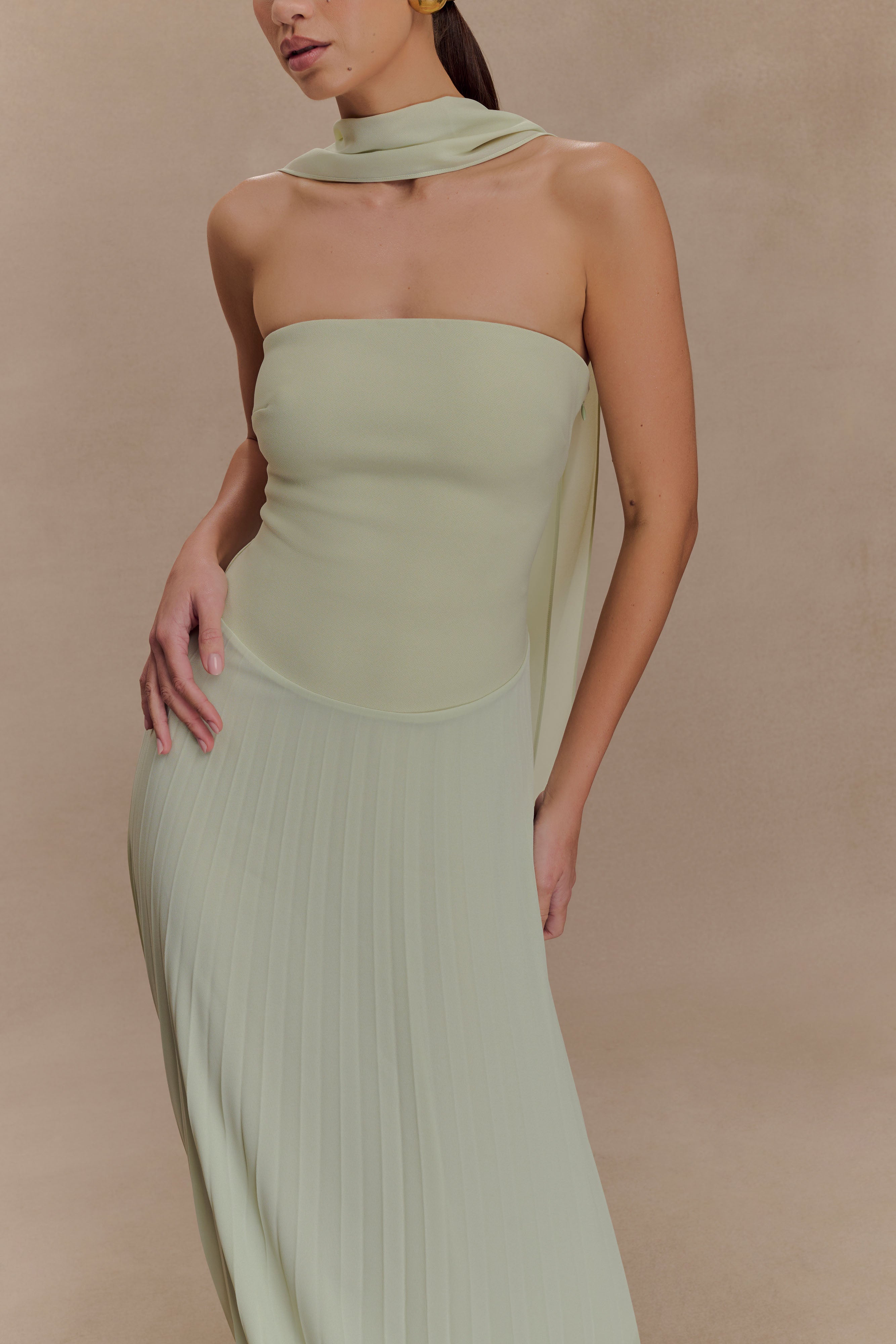 Caira Chiffon Scarf Maxi Dress