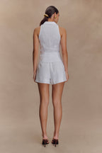 Scout Sleeveless Linen Shirt in White – Chic&Drifts