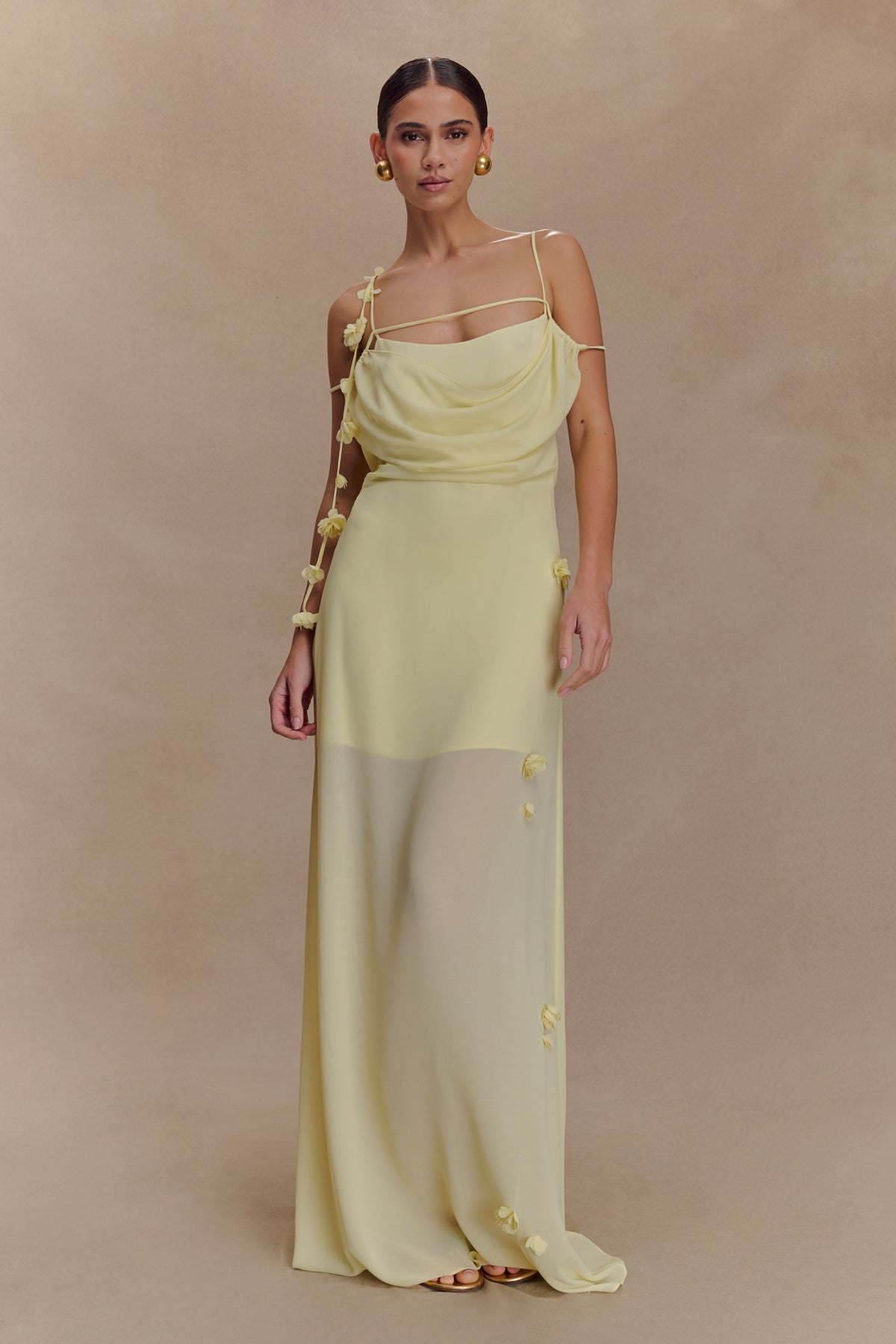 Rosalie Floral Chiffon Maxi Dress in Lagoon – Chic&Drifts
