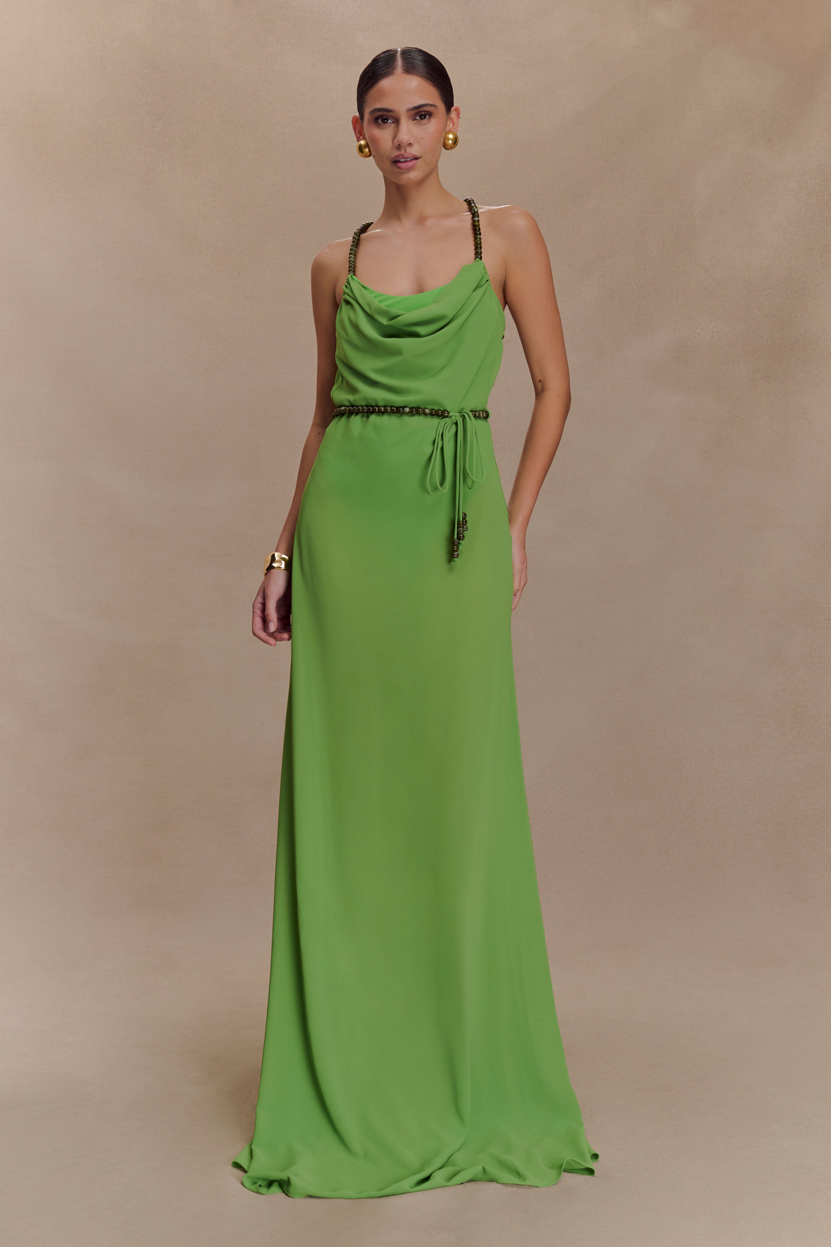 Elaine Chiffon Beaded Maxi Dress