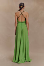 Elaine Chiffon Beaded Maxi Dress in Green – Chic&Drifts