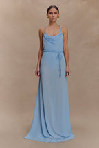 Elaine Chiffon Beaded Maxi Dress in Green – Chic&Drifts