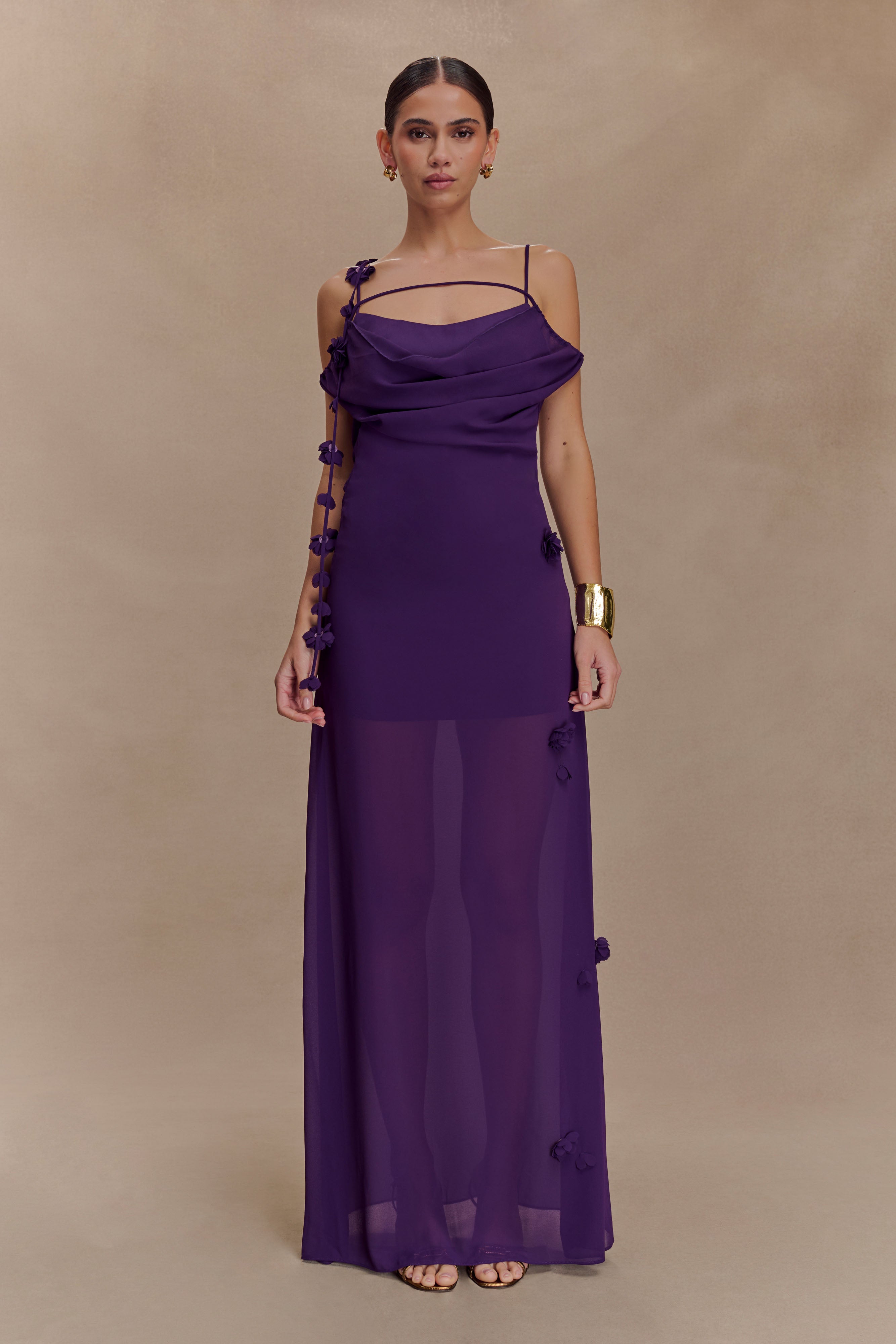 Rosalie Floral Chiffon Maxi Dress