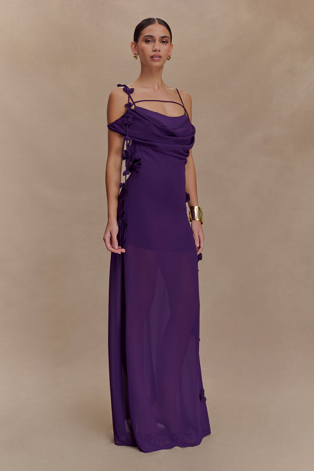 Rosalie Floral Chiffon Maxi Dress